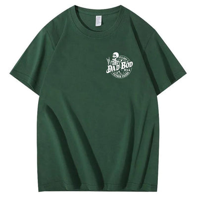 Dad Boo Pattern Print 100%Cotton T-Shirt