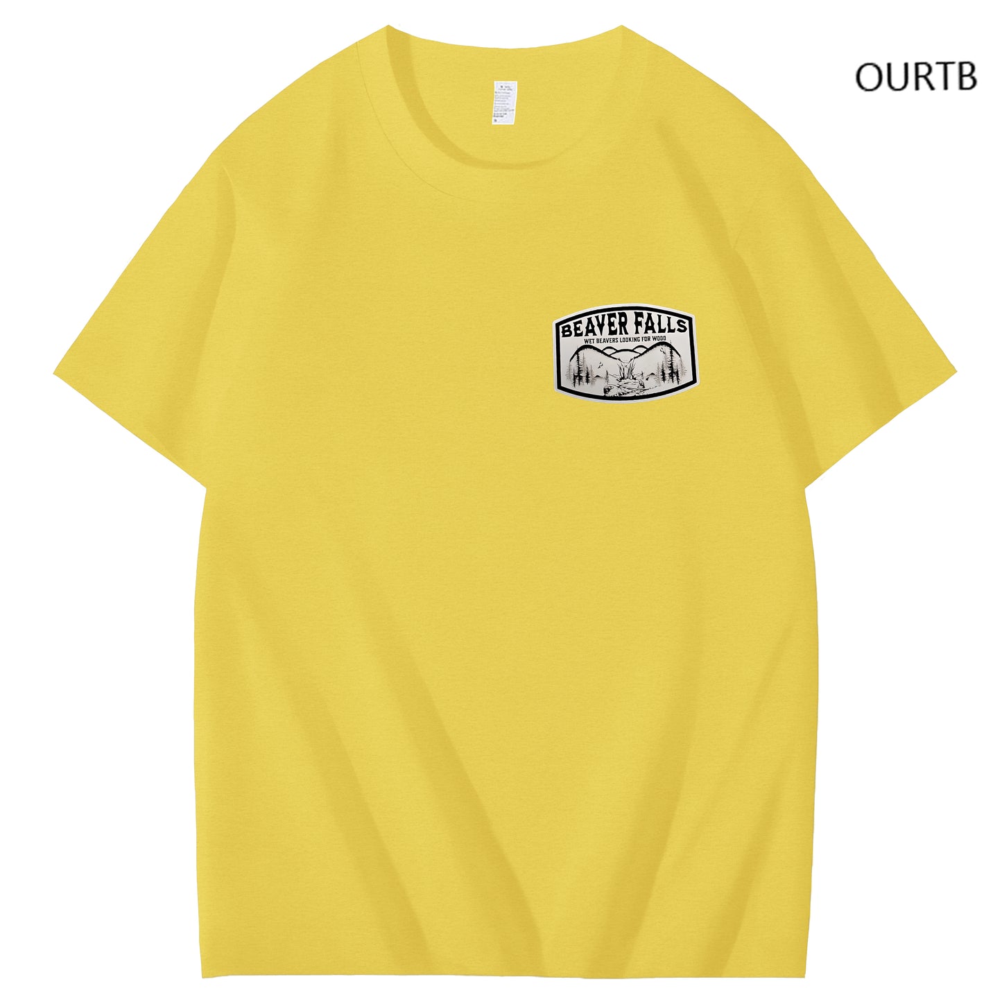 Beaver Falls No Place I'd Rather Come Funny Adoult Art Pattern Print T-Shirt