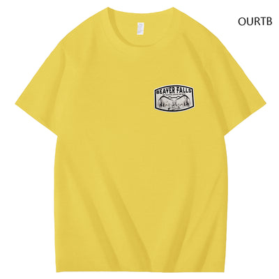 Beaver Falls No Place I'd Rather Come Funny Adoult Art Pattern Print T-Shirt