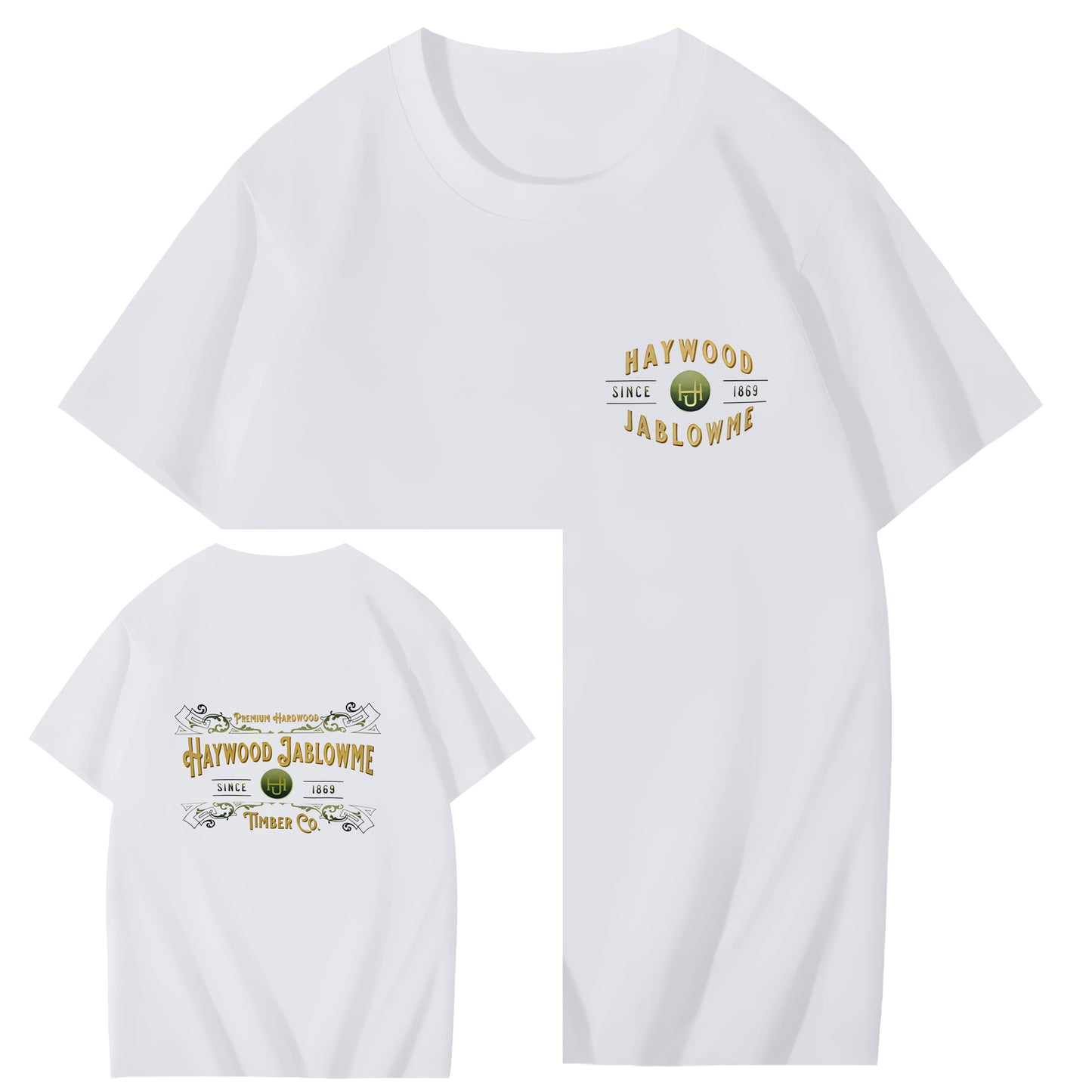 Haywood Since 1869 Jablowme Timber Co Art Pattern Print T-Shirt
