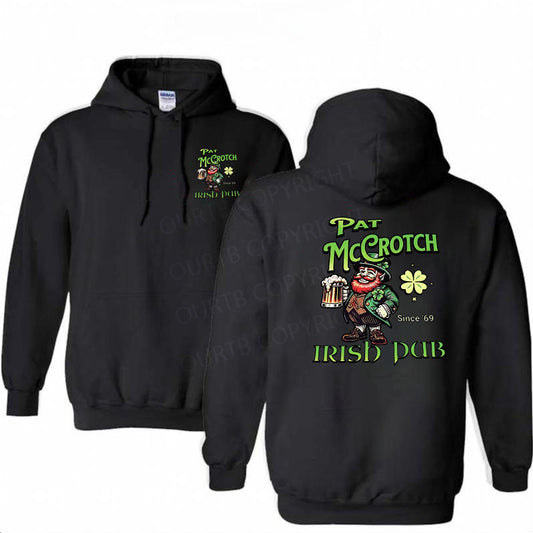 St. Patrick's Day Pub Pattern Printed Classics Hooded Sweatshirt