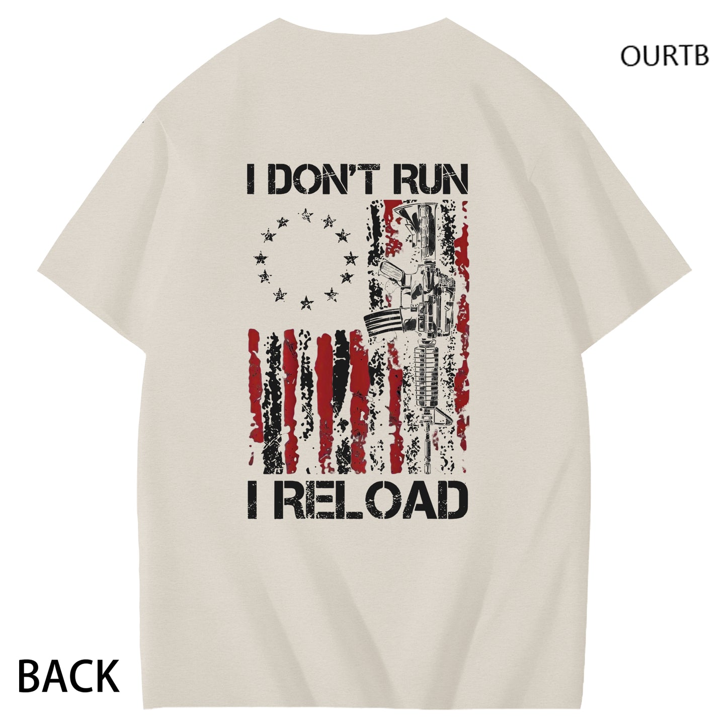 I Don't Run I Reload Art Pattern Print T-Shirt