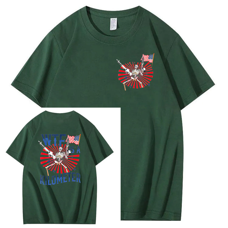 WTF It's A Klometer Pattern Print 100%Cotton T-Shirt