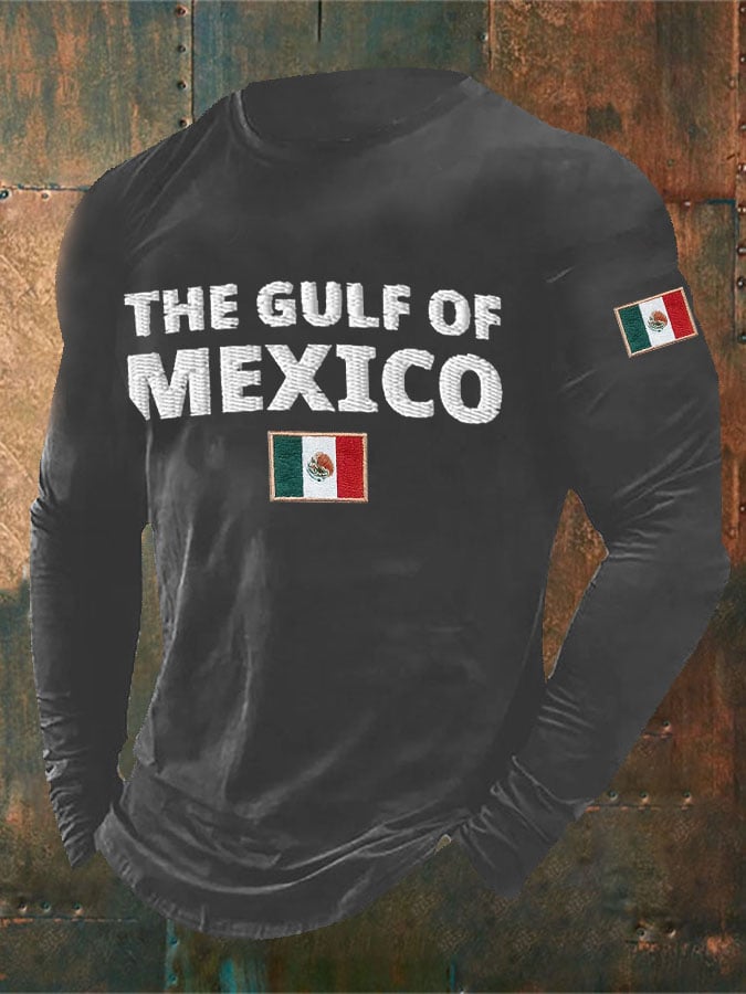 Men'S Retro Gulf of Mexico Print T-Shirt
