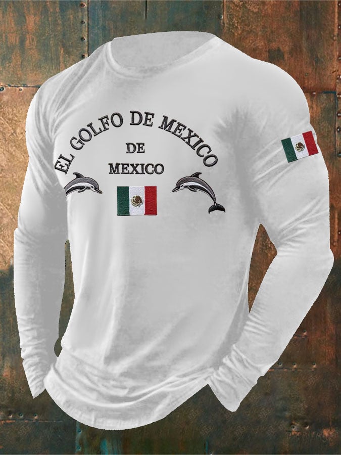 Men'S Retro Gulf of Mexico Print T-Shirt