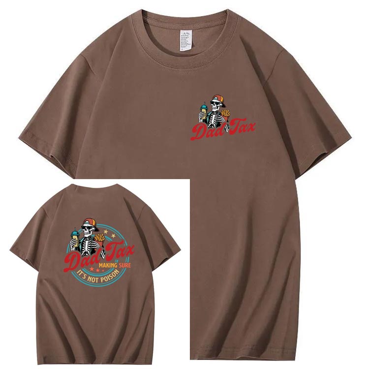 Dad Tax Pattern Print Cotton T-Shirt