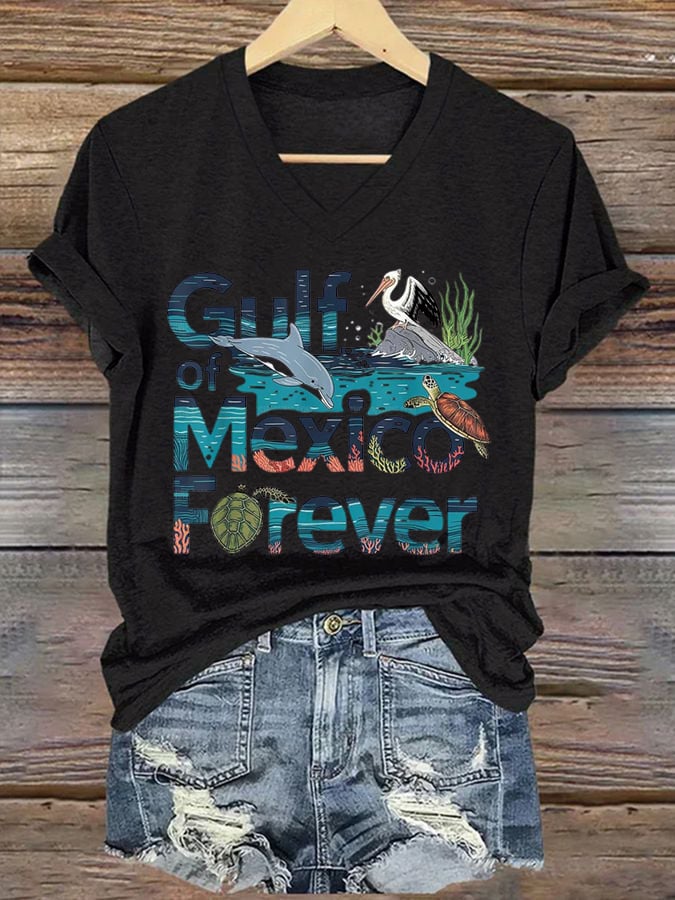 Women's Mexico Flag Print T-Shirt