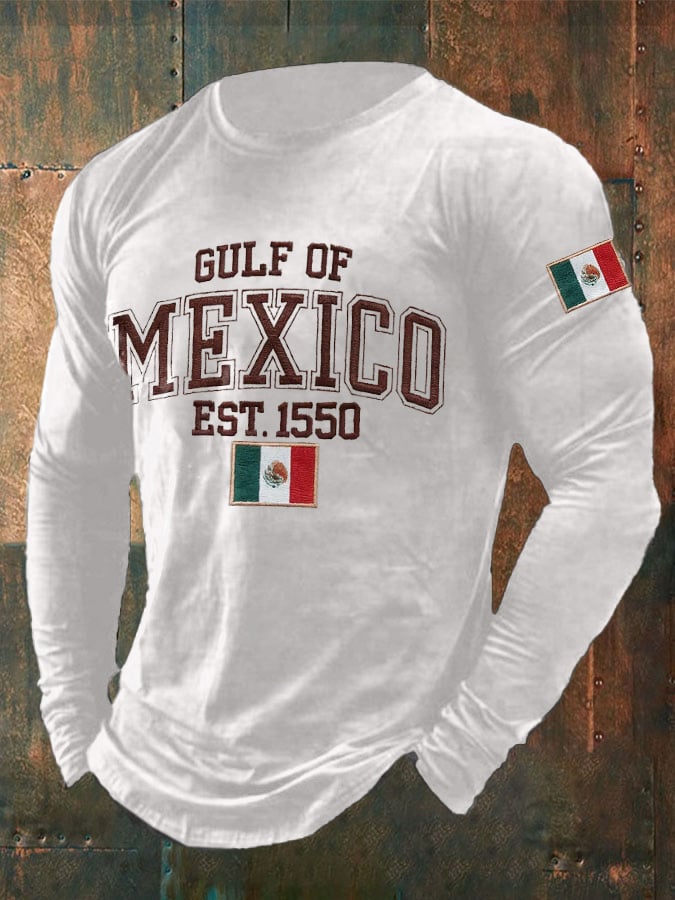 Men'S Retro Gulf of Mexico 1550 Print T-Shirt