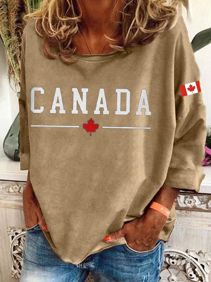 Women'S Canada Print Sweatshirt