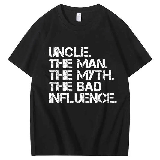 Papa The Man The Myth The Bad Influence Art Pattern Print T-Shirt