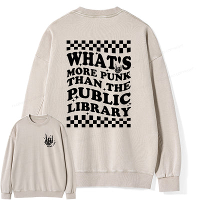 punk the public library Unisex Washed Sweatshirt