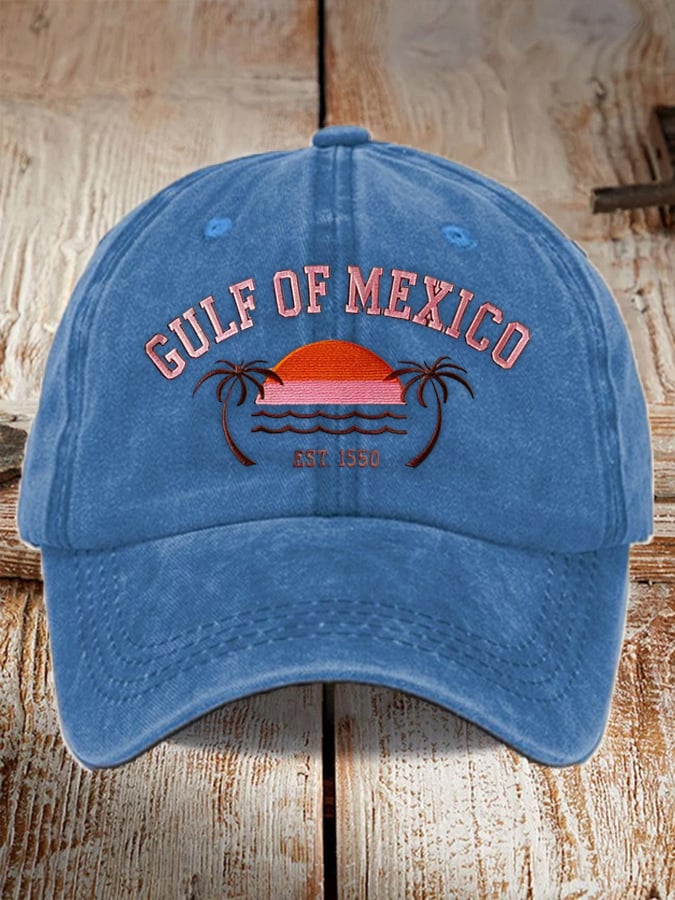 Unisex Gulf of Mexico 1550 Print Baseball Cap