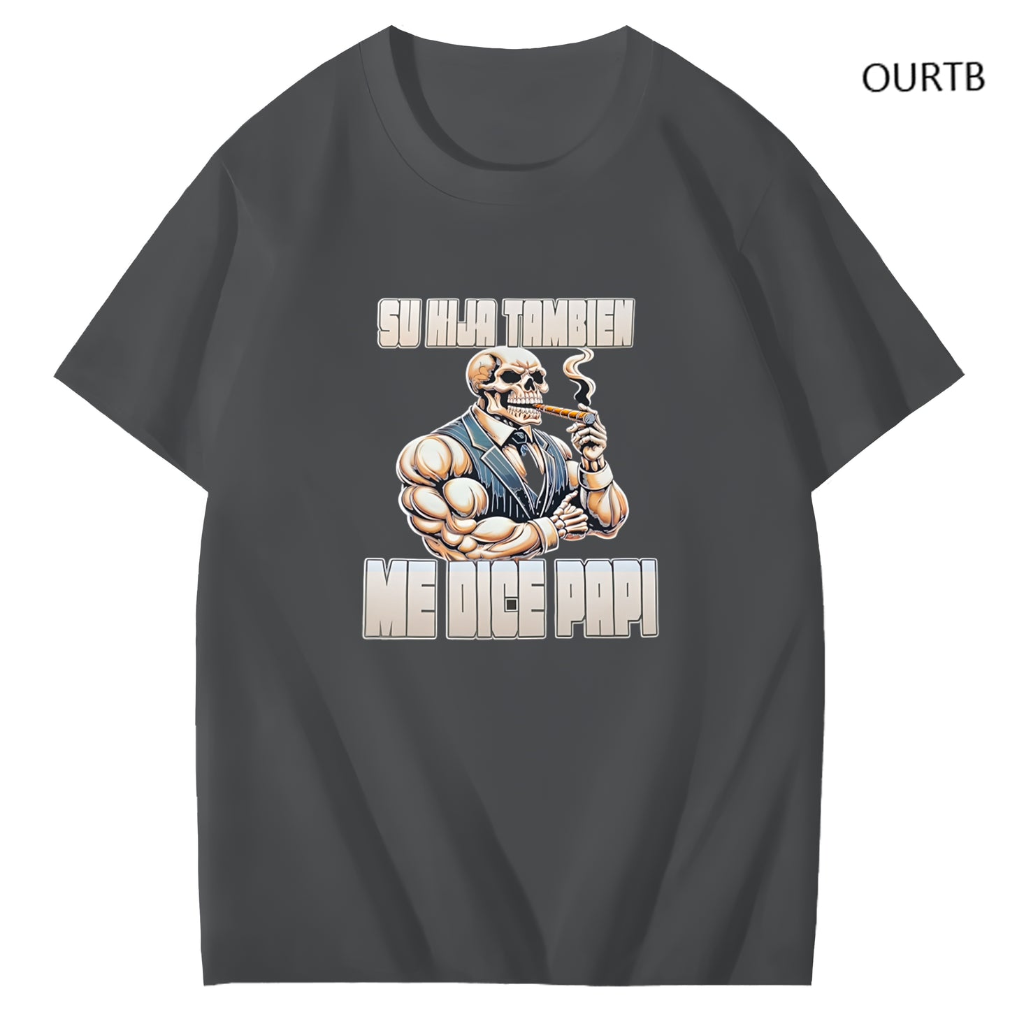 Su Hija Tambien Me Dice Papi Art Pattern Print T-Shirt