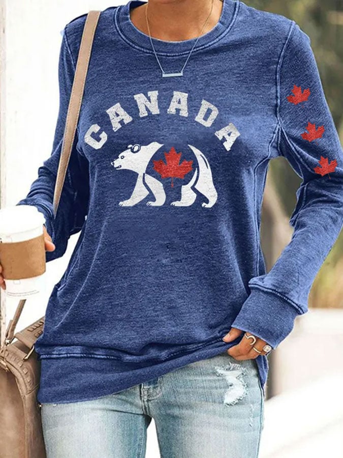 Women's Canada Travel Printed Sweatshirt