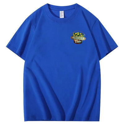 Mccuckin Cider Print Pattern Crew Neck T-Shirt