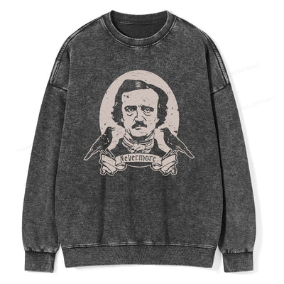 Pagewing Literary Vintage Stephen Allen King HP Lovecraft Book Unisex Washed Sweatshirt