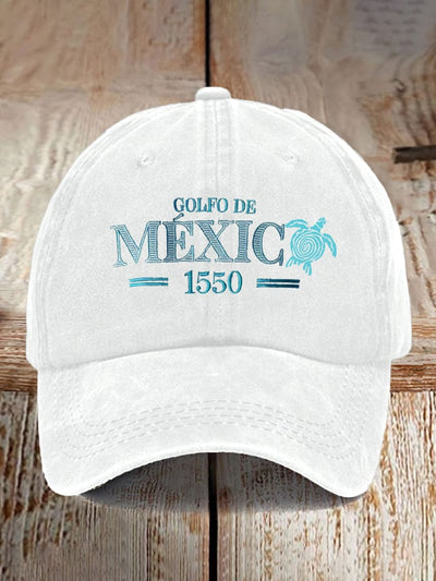 Gulf Of Mexico Est 1550 Printed Baseball Cap