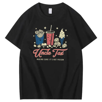 Uncle Tax Pattern Print T-Shirt