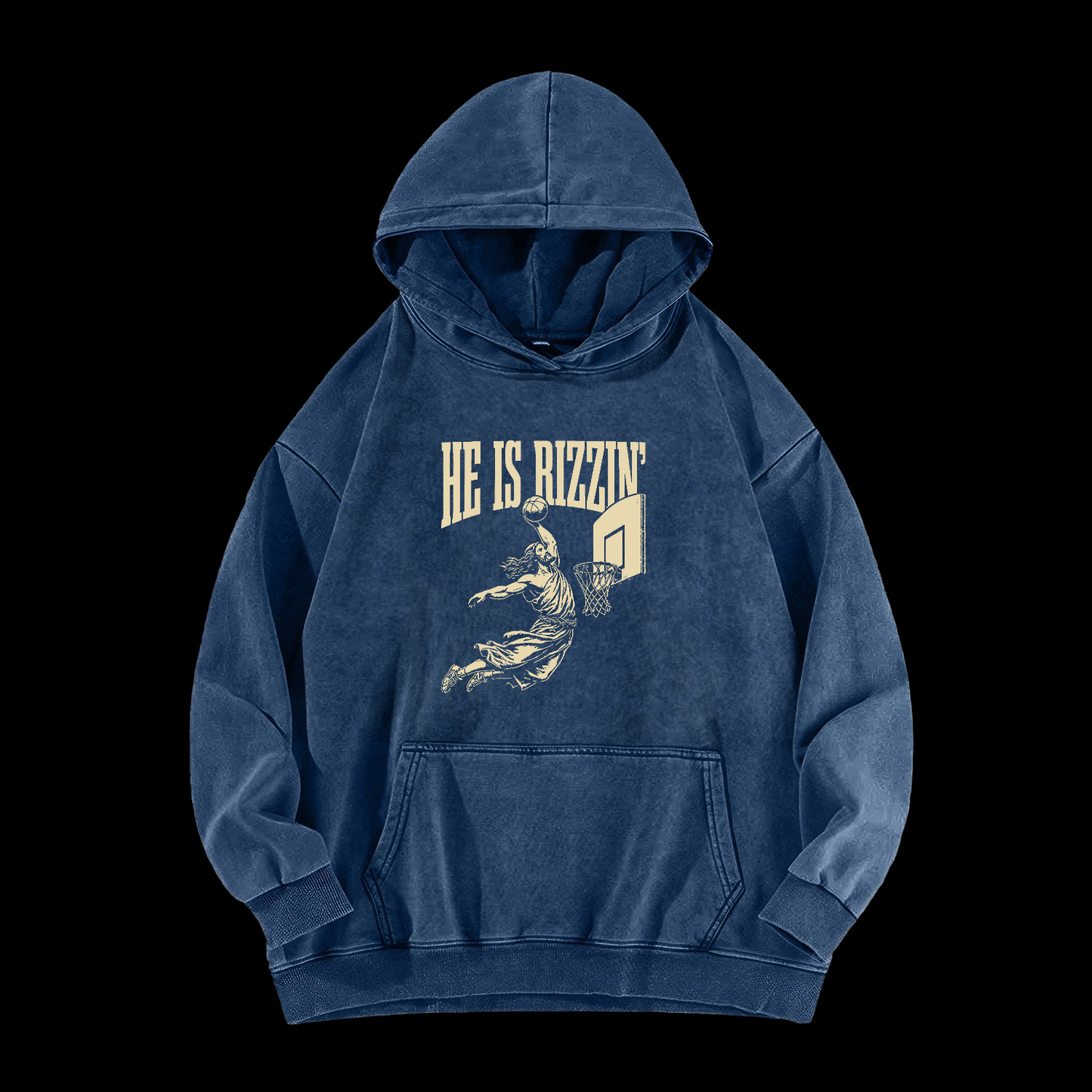 He Is Rizzin' Washed Hoodie