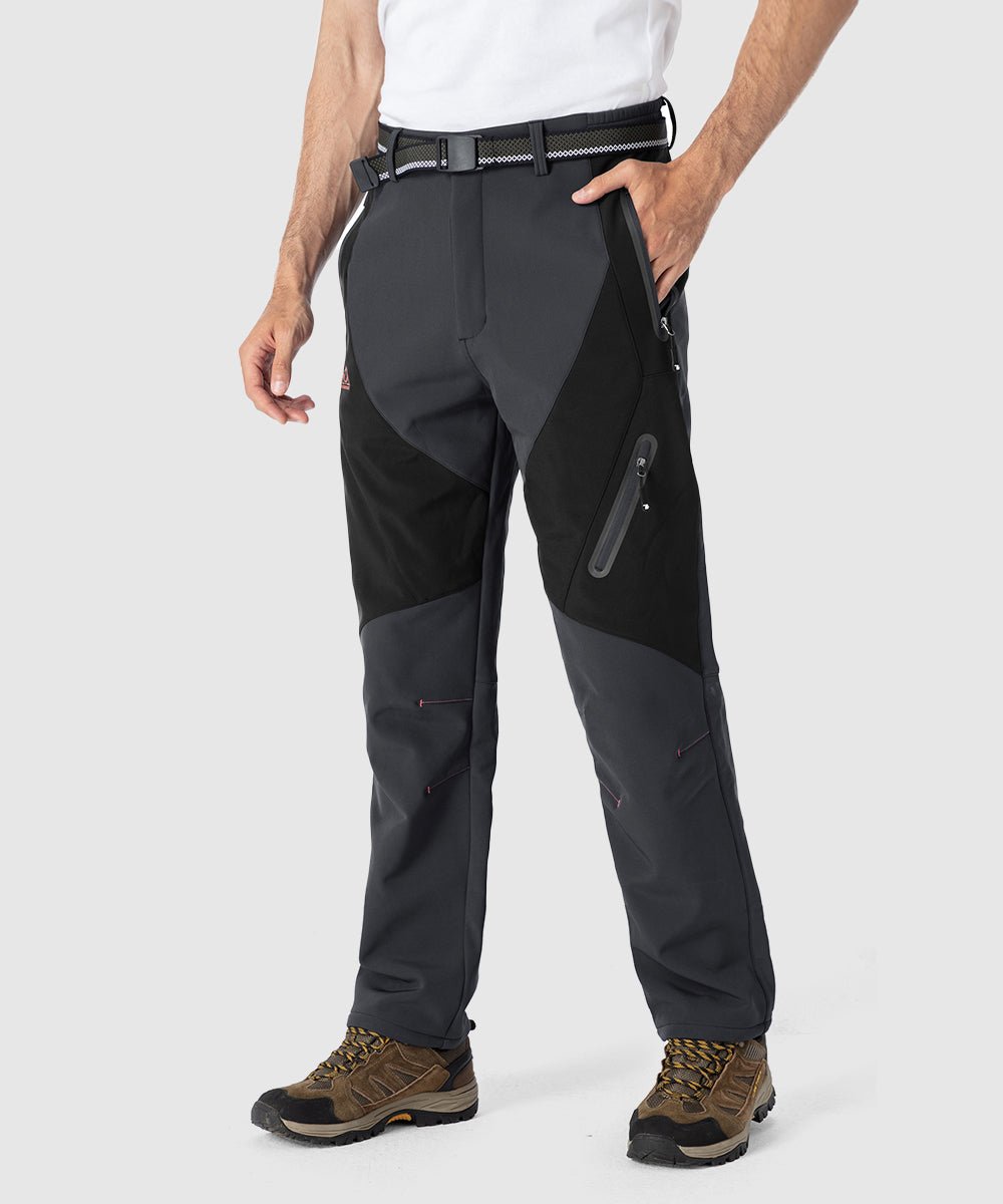 Men's Insulated Water Resistant Warm Fleece Lined Ski Pants