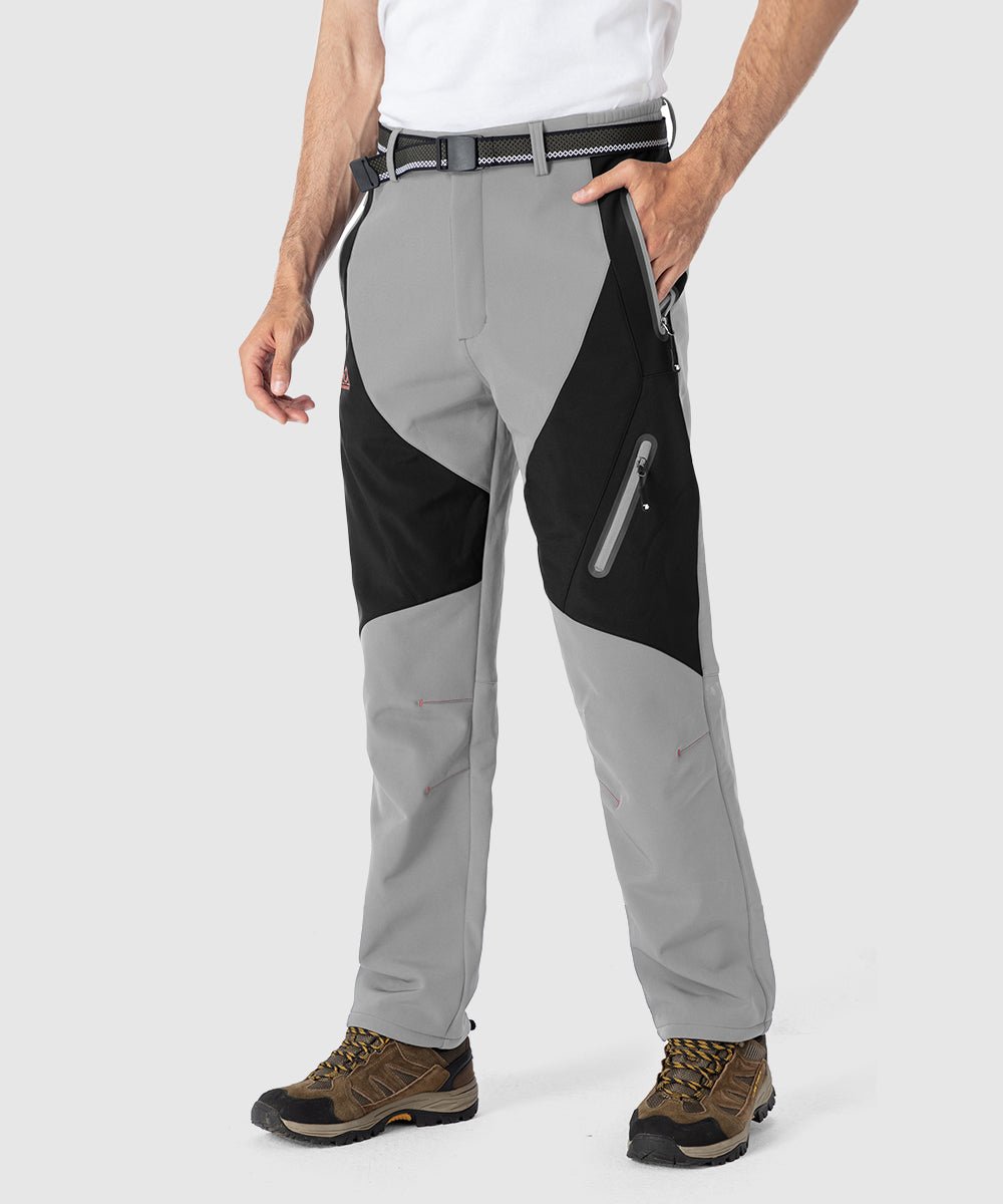 Men's Insulated Water Resistant Warm Fleece Lined Ski Pants