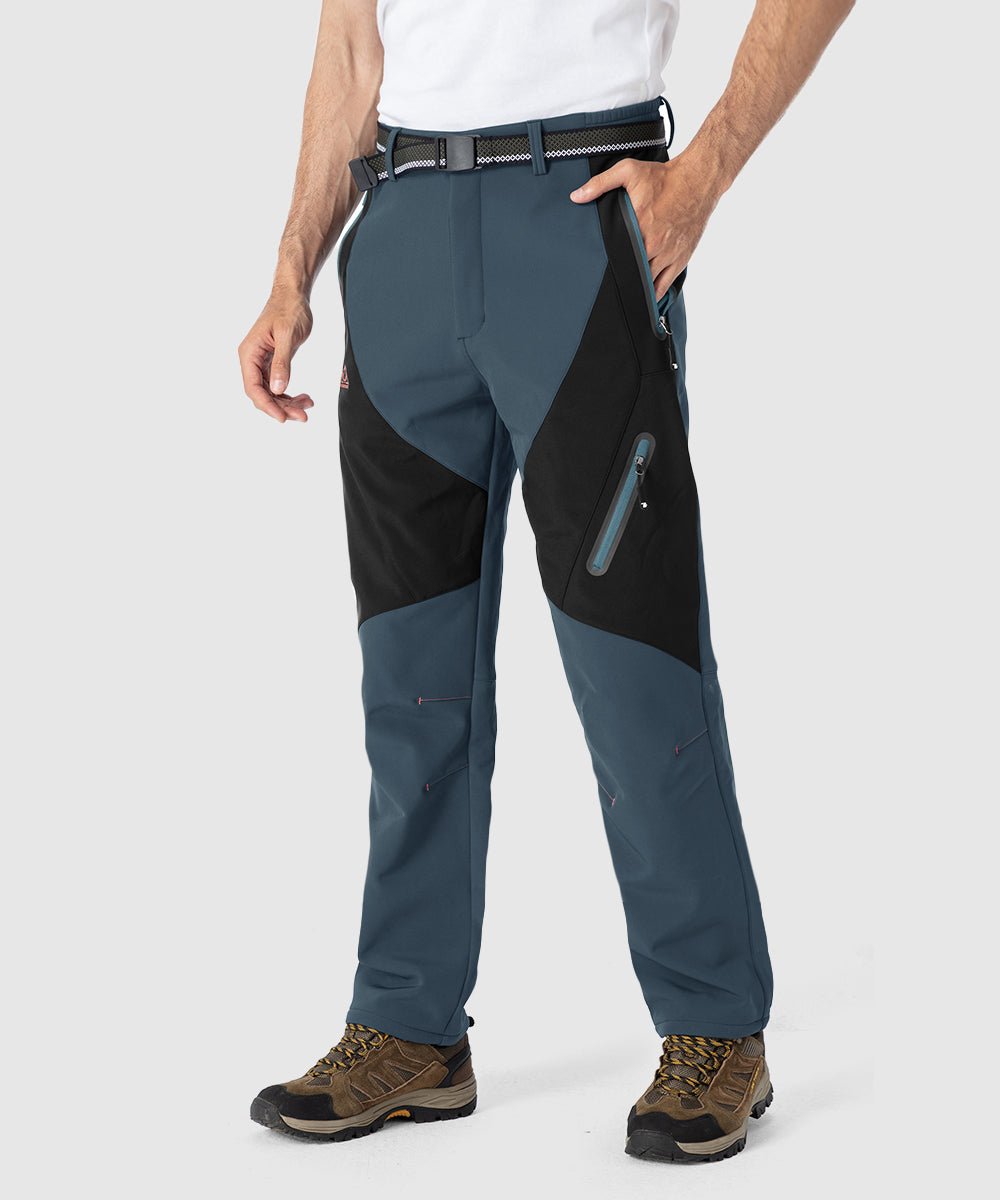 Men's Insulated Water Resistant Warm Fleece Lined Ski Pants