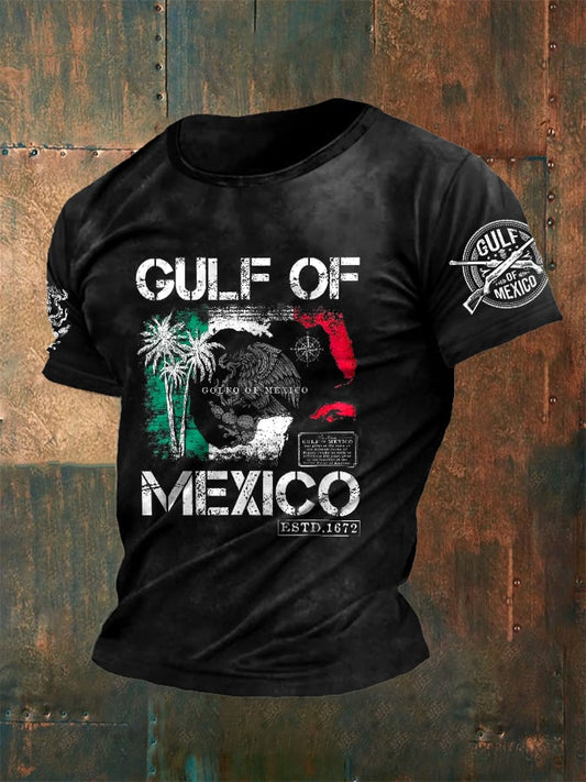 Men's Gulf Of Mexico Printed Round Neck T-Shirt