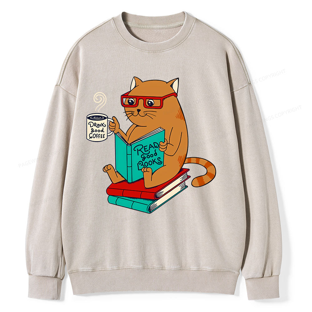 Read Good Books Unisex Washed Sweatshirt