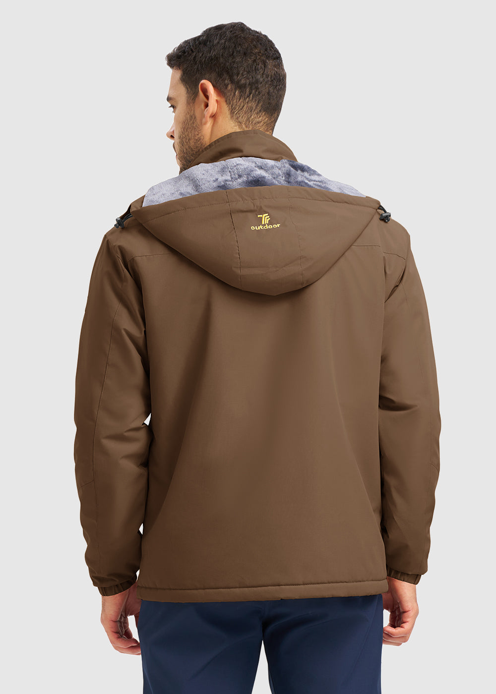 Men's Water Resistant Skiing Windbreaker Hooded Jacket