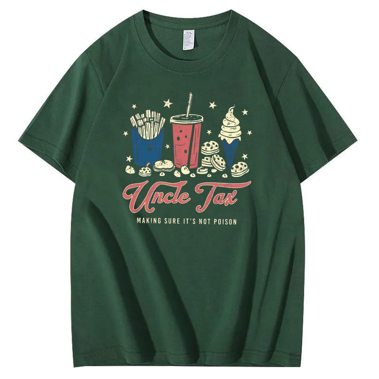 Uncle Tax Pattern Print T-Shirt