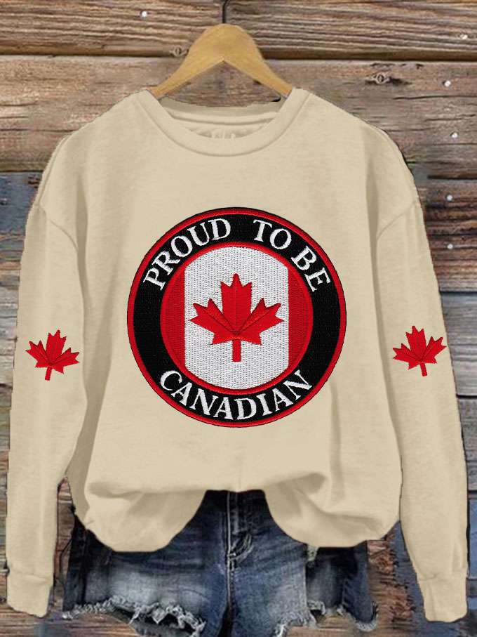 Women's Canada Proud To Be Canadian Printed Sweatshirt
