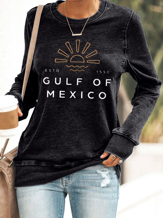 Women'S Gulf Of Mexico Print Sweatshirt