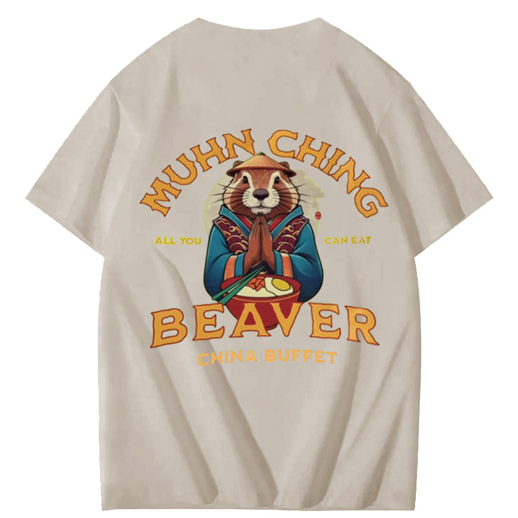 MUHN CHING BEAVER CHINA BUFFET T SHIRT