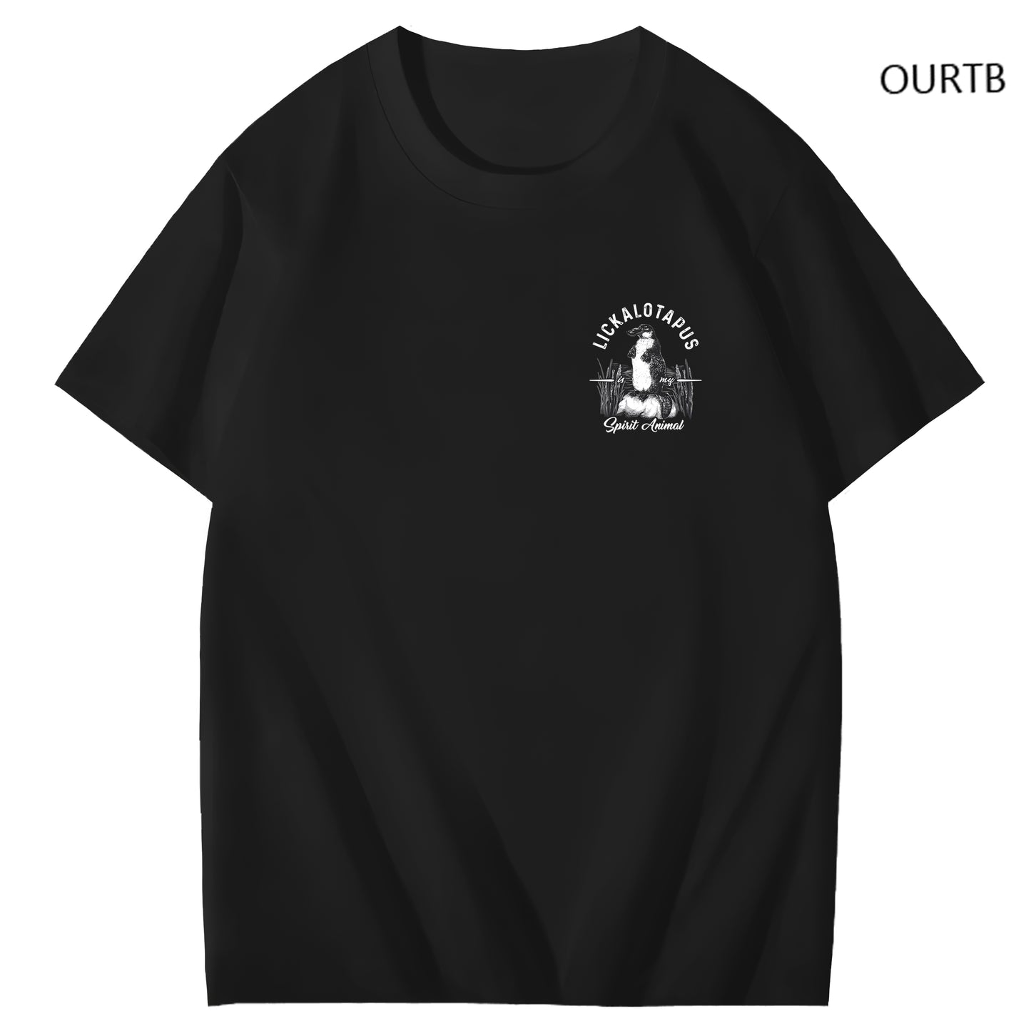 Lickalotapus Is My Spirit Animal Funny Art Pattern Print T-Shirt