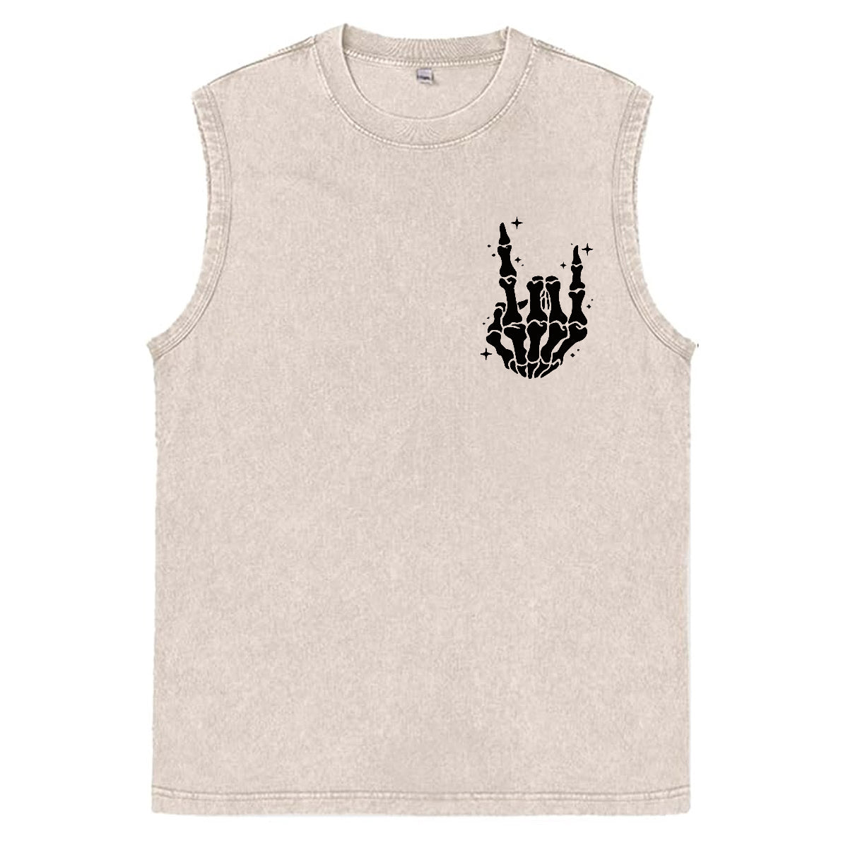 Just A Dad Who Always Came Back With The Milk Print Washed Cotton Sleeveless Tank Tops