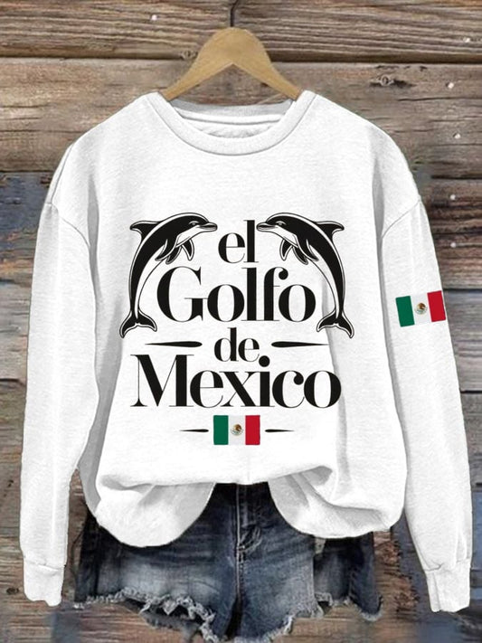 Women's Gulf Of Mexico Print Casual Sweatshirt