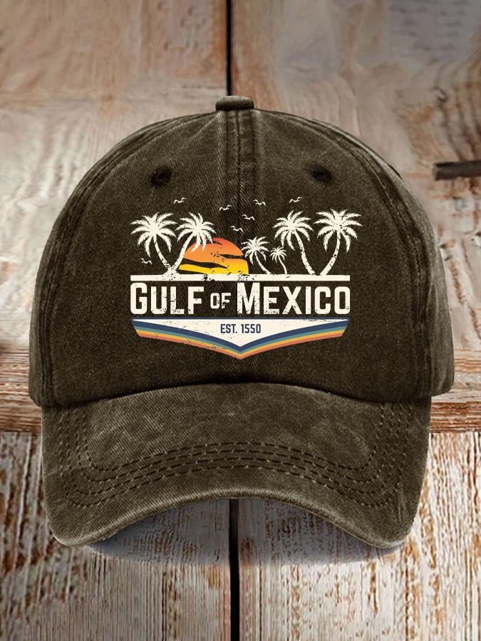 Gulf Of Mexico Printed Casual Baseball Cap