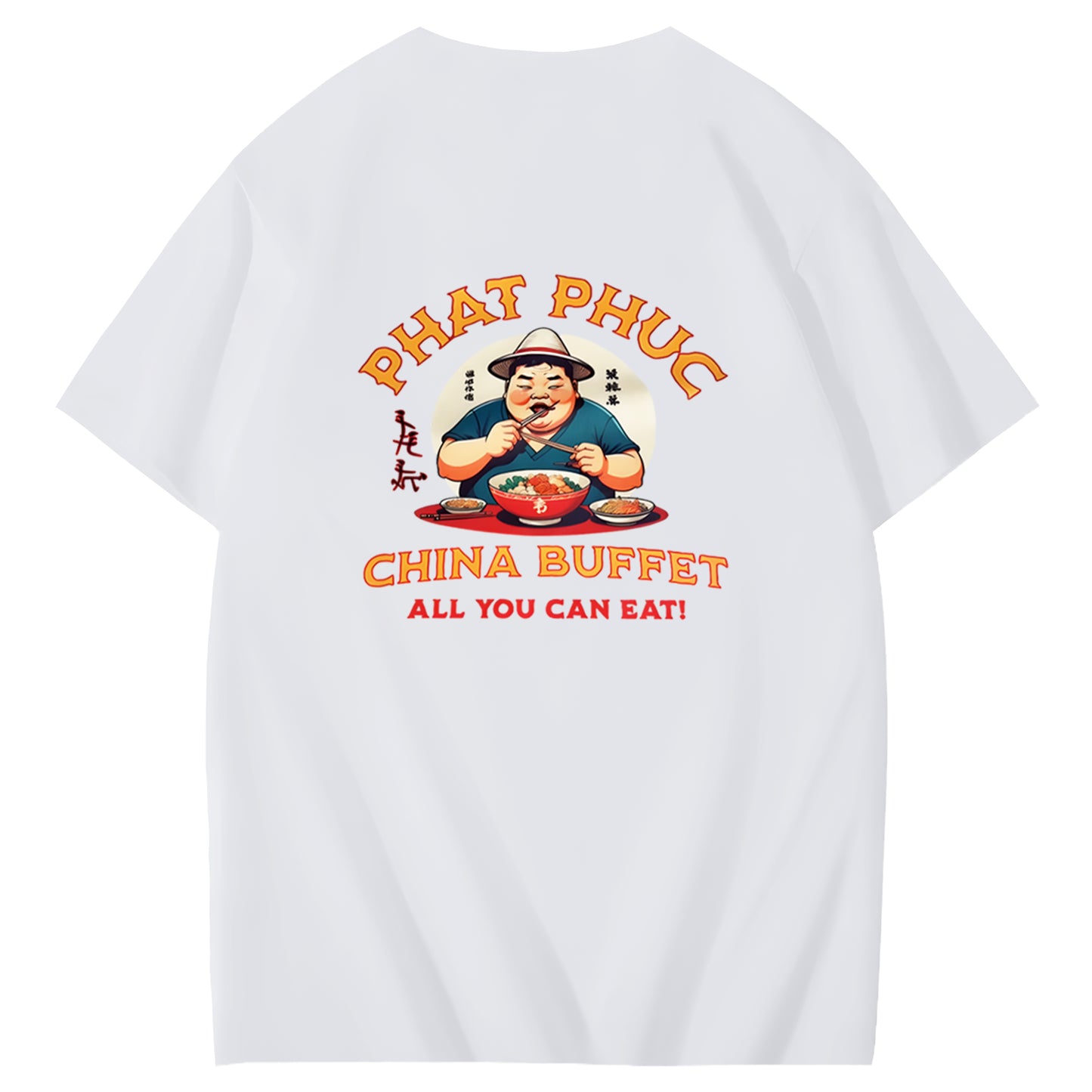 Phat Phuc China Buffet Art Pattern Print T-Shirt