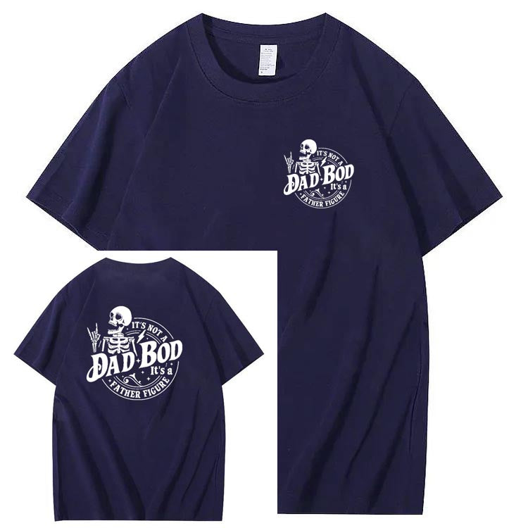 Dad Boo Pattern Print 100%Cotton T-Shirt