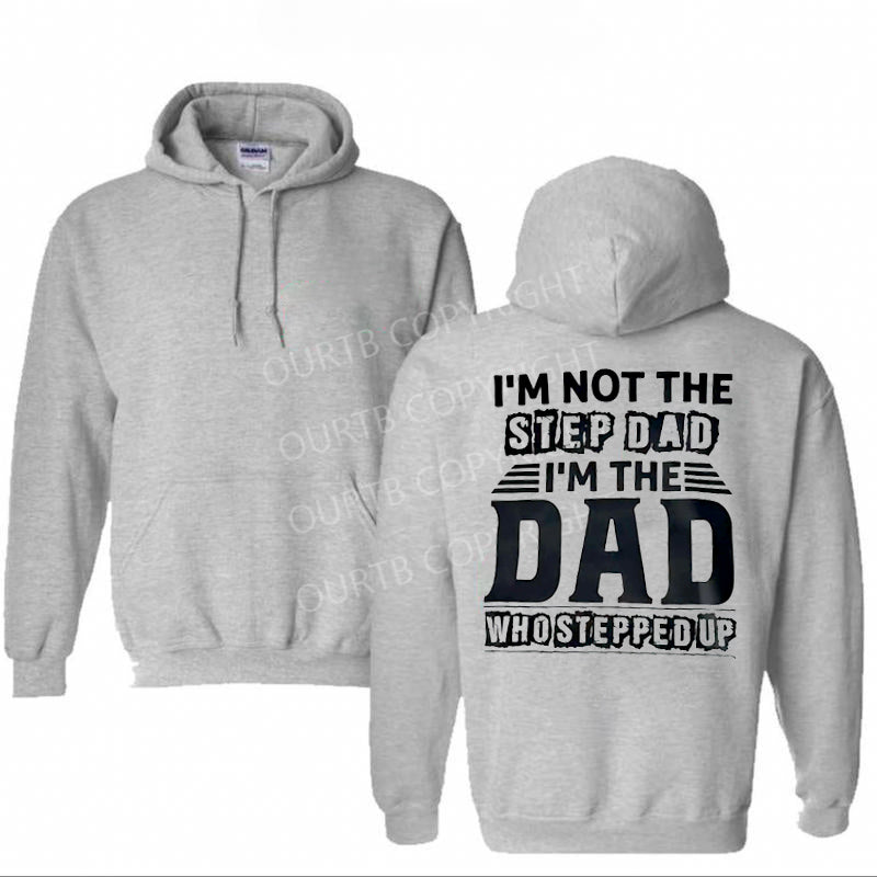 Not Step Dad Pattern Printed Classics Hooded Sweatshirt