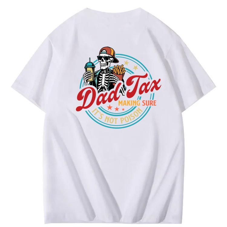 Dad Tax Pattern Print Cotton T-Shirt
