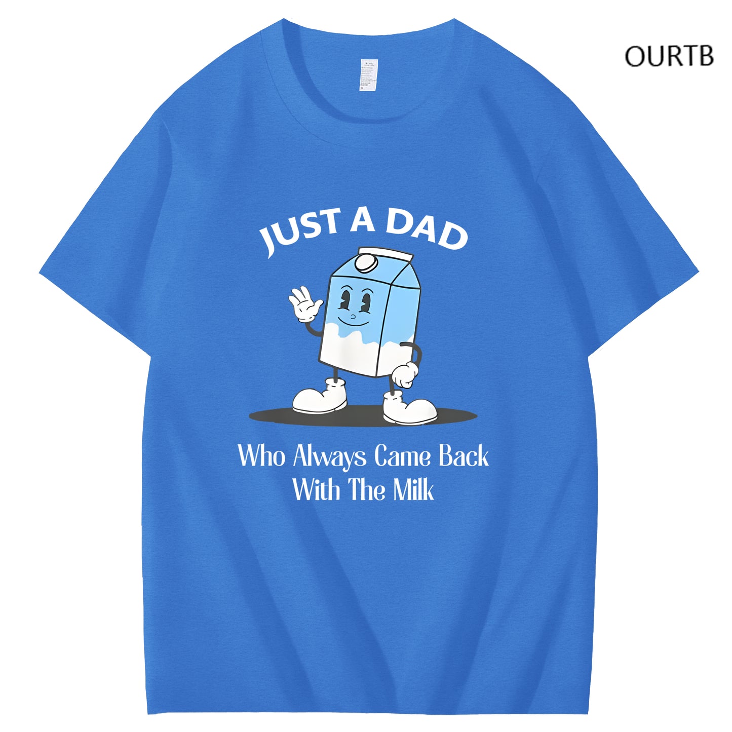 Just A Dad Who Always Came Back With The Milk Art Pattern Print T-Shirt