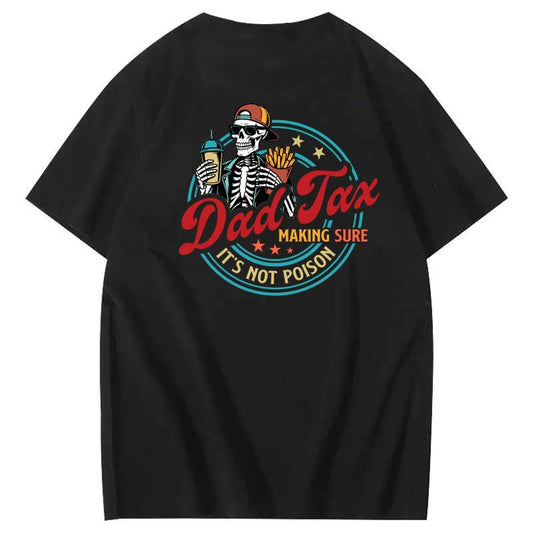 Dad Tax Pattern Print Cotton T-Shirt