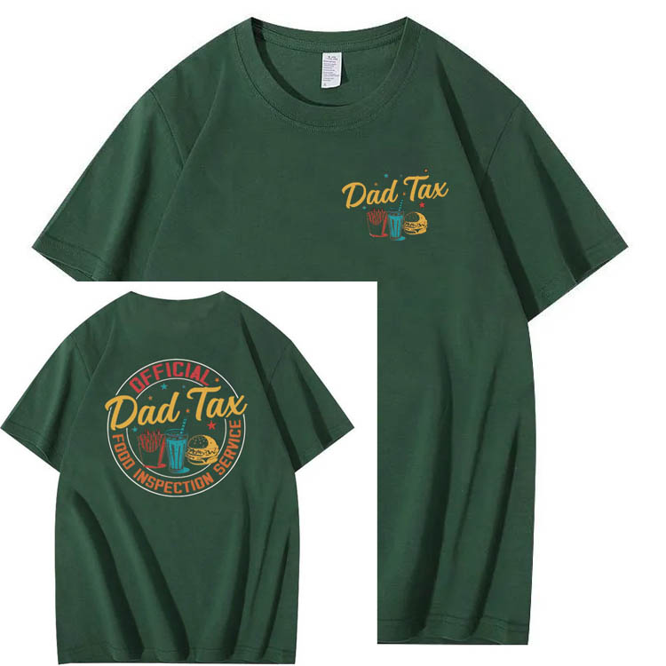 Official Dad Tax Pattern Print 100%Cotton T-Shirt