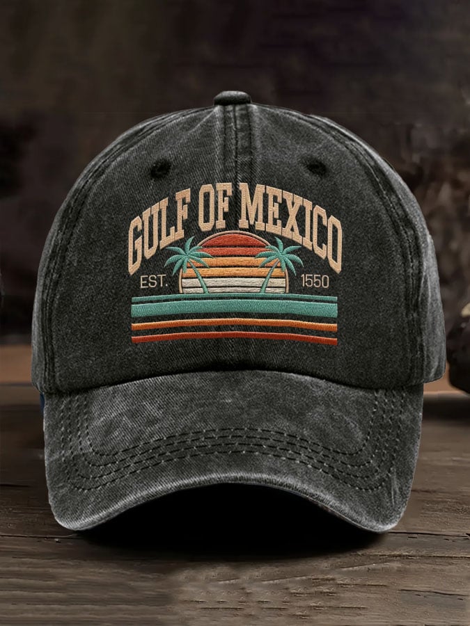 Gulf Of Mexico Printed Baseball Cap