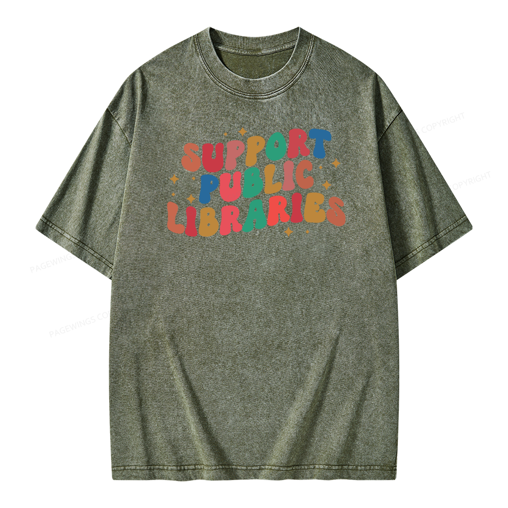 Public Library Sweatshirt Unisex Washed T-shirt