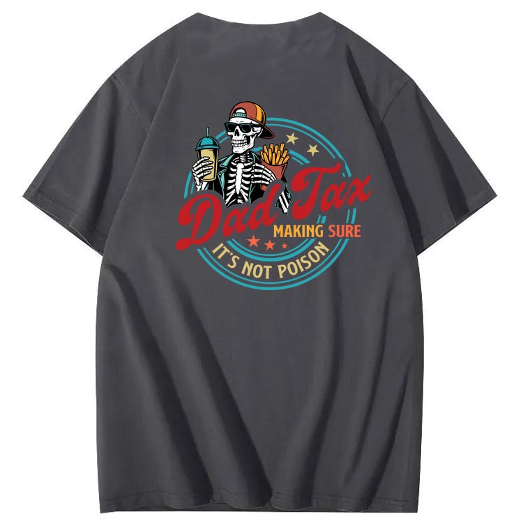 Dad Tax Pattern Print Cotton T-Shirt