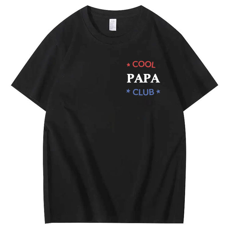 Cool Papa Club The Man The Myth The Bad Influence Art Pattern Print T-Shirt