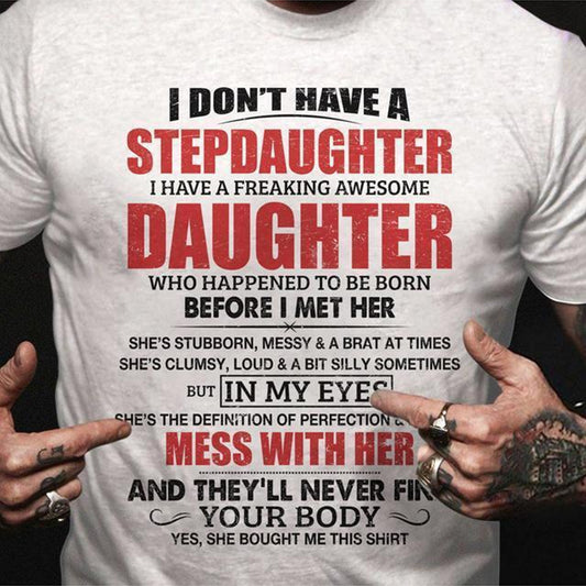 Stepdad Shirt, Fathers Day Gifts - For Stepdad, Bonus Dad Shirt From Daughter, Funny Gifts For Bonus Dad, Father's Day Shirts