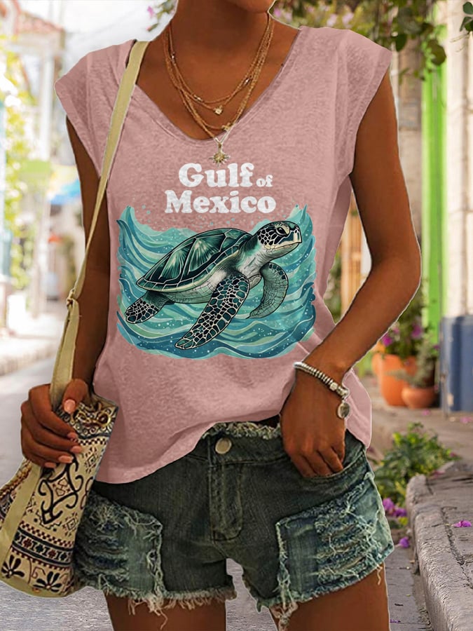 Women's Gulf Of Mexico Print Tank Top